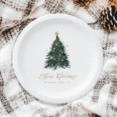 Classic Christmas Evergreen Pappteller