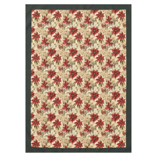 Classic Christmas Flowers Tablecloth Cozy Style Tischdecke (Vorderseite)