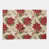 Classic Christmas Flowers Towel Cozy Rustic Decor Geschirrtuch (Horizontal)