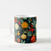 Classic Christmas foliage with red ornaments Kaffeetasse (Vorderseite Links)