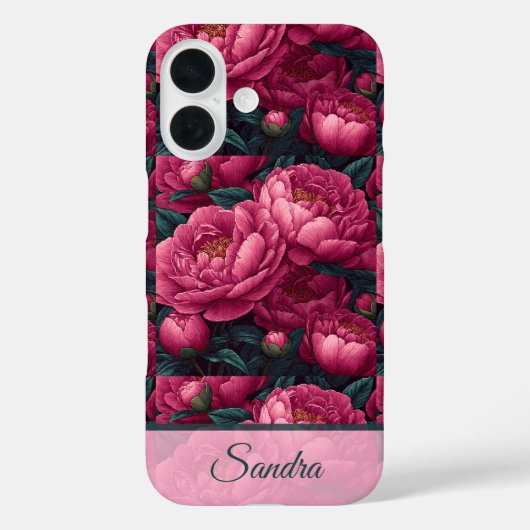 Classic Christmas Gift Peony Custom Case-Mate iPhone Hülle (Rückseite)