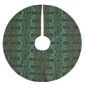 Classic Christmas Green Botanical Holiday Polyester Weihnachtsbaumdecke (Vorderseite)