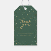 Classic Christmas Green Gold Baby Shower Vielen Da Geschenkanhänger (Vorderseite)