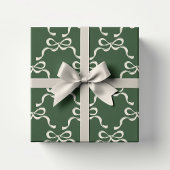 Classic Christmas Green | Moderne Holiday Bows Geschenkpapier Set