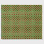 Classic Christmas Green Red Hearts Multi Geschenkpapier (Flach)
