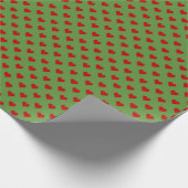 Classic Christmas Green Red Hearts Multi Geschenkpapier (Ecke)