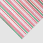 Classic Christmas Green Red Stripes  Seidenpapier (Detail)