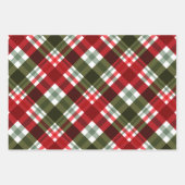 Classic Christmas Green, Red White Kariert Geschenkpapier Set (Vorderseite 3)