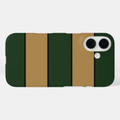 Classic Christmas Green und Gold Streifen Case-Mate iPhone Hülle (Rückseite (Horizontal))