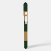 Classic Christmas Green und Gold Streifen Case-Mate iPhone Hülle (Rückseite / Links)