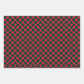 Classic Christmas Green und Red Checkerboard Geschenkpapier Set (Vorderseite 3)