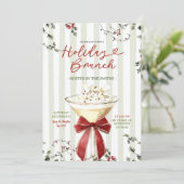 Classic Christmas Holiday Brunch Einladung (Stehend Vorderseite)