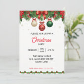 Classic Christmas Holiday Party Invitation Save The Date (Stehend Vorderseite)