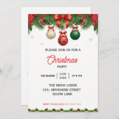 Classic Christmas Holiday Party Invitation Save The Date (Vorne/Hinten)