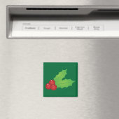 Classic Christmas Holly Magnet (In Situ (Geschirrspüler))