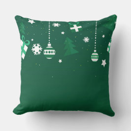 Classic Christmas Icons – Green Holiday Pillow Kissen