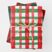 Classic Christmas Kariert Red Green Geschenkpapier Set (Beispiel)