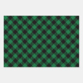 Classic Christmas Kariert Simple Holiday Red Geschenkpapier Set (Vorderseite 3)