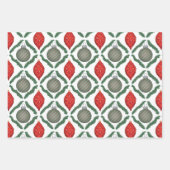 Classic Christmas Ornaments Set Wrapping Paper Geschenkpapier Set (Vorderseite)