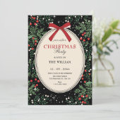 Classic christmas party einladung (Stehend Vorderseite)