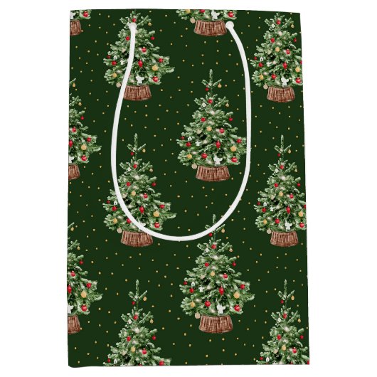 Classic Christmas Pattern Mittlere Geschenktüte (Vorderseite)