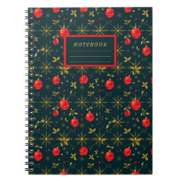 Classic Christmas Pattern Softcover Notebook Notizblock