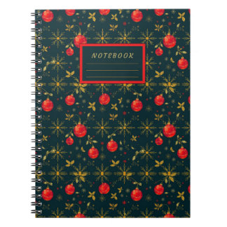 Classic Christmas Pattern Softcover Notebook Notizblock