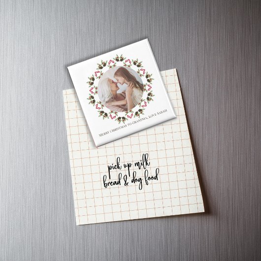Classic Christmas Photo Template Magnetic Magnet