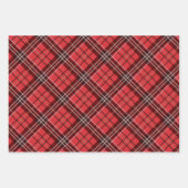 Classic Christmas Plaid Green Red 3 Coordination Geschenkpapier Set (Vorderseite)
