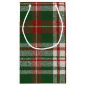 Classic Christmas Plaid Kleine Geschenktüte (Rückseite)
