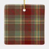 Classic Christmas Plaid Photo Template ID1141A Keramikornament (Rückseite)