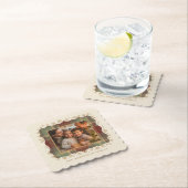 Classic Christmas Plaid Photo Template ID1141A Untersetzer (Vor Ort)