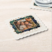 Classic Christmas Plaid Photo Template ID1141B Untersetzer (angewinkelt)