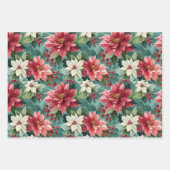 Classic Christmas Poinsettia Geschenkpapier Set (Vorderseite)