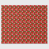 Classic Christmas Polka Dot Muster Geschenkpapier (Flach)