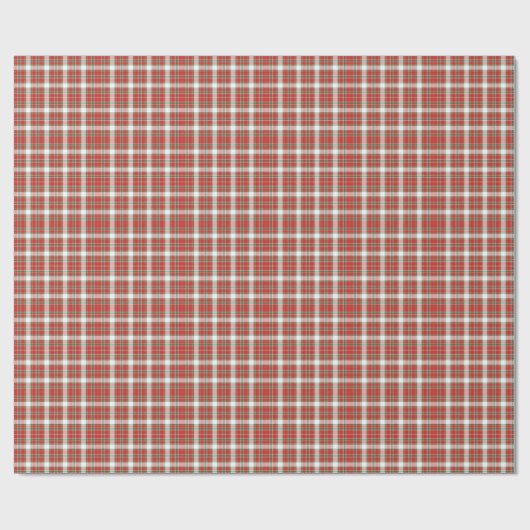 Classic Christmas Red and Green Tartan Kariert Geschenkpapier (Flach)