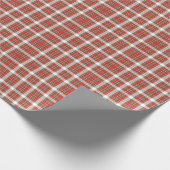 Classic Christmas Red and Green Tartan Kariert Geschenkpapier (Ecke)