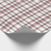 Classic Christmas Red and Green Tartan Kariert Geschenkpapier (Ecke)