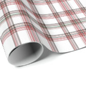 Classic Christmas Red and Green Tartan Kariert Geschenkpapier (Rolleneckpunkt)