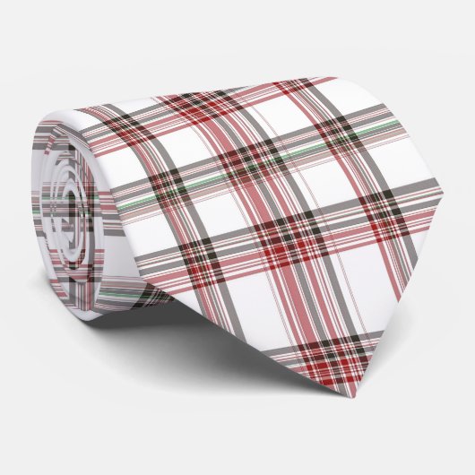 Classic Christmas Red and Green Tartan Plaid Krawatte (Gerollt)