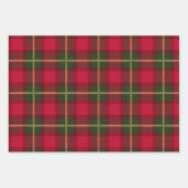 Classic Christmas Red Green Kariert Tartan Festiva Geschenkpapier Set (Vorderseite 3)