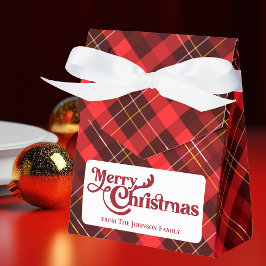 Classic Christmas Red Kariert Tartan Holiday Party Geschenkschachtel