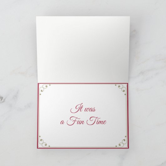 CLASSIC CHRISTMAS RED POINSETTIA BLUME DANKE (Innenseite)