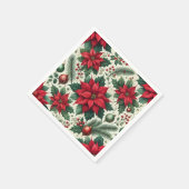 Classic Christmas Red Poinsettia Découpage Napkins Serviette (Ecke)
