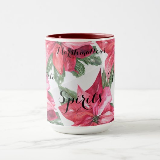 CLASSIC CHRISTMAS RED POINSETTIS BLUME TASSE (Zentrum)