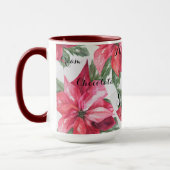 CLASSIC CHRISTMAS RED POINSETTIS BLUME TASSE (Links)