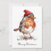 Classic Christmas Robin, Brauch Feiertagskarte (Vorderseite)