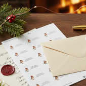 Classic Christmas Robin, custom Adressaufkleber