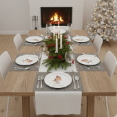 Classic Christmas Robin, custom  Pappteller