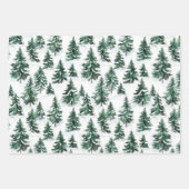 Classic Christmas Santa Sleigh Trees Red Bows Geschenkpapier Set (Vorderseite)